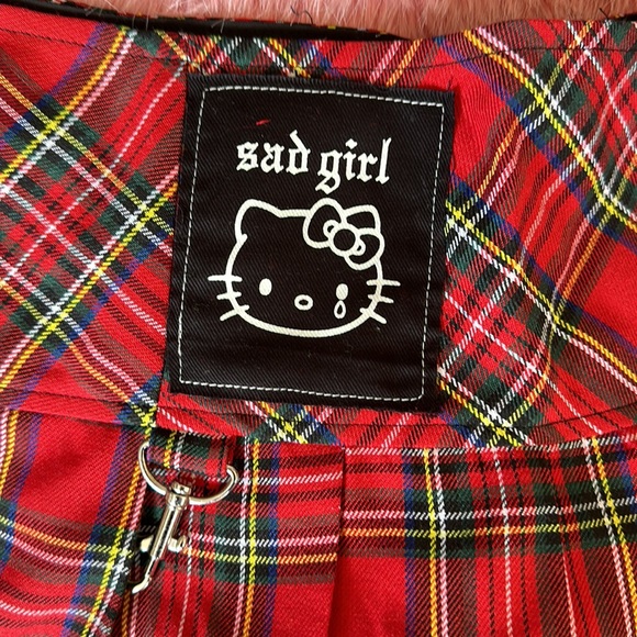 New Hello Kitty x Dolls Kill Plaid Mini Skirt - Picture 6 of 8